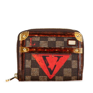 ルイ ヴィトン ダミエ トランクタイム ジッピーコインパース 伊勢丹ポップアップ限定 コインケース M52745 LOUIS VUITTON 【中古】