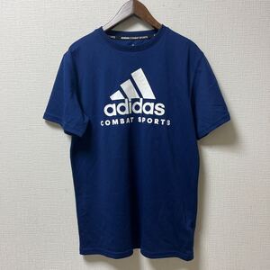  adidas アディダス COMBAT SPORTS 半袖 TシャツMサイズ ネイビー ポリエステル