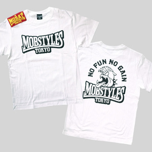 mobstyles モブスタイル■送料込■速乾素材 MOB ロゴ ドライTシャツ■白 L■格闘技 100a リバーサル ロリクレ sy32 ヤバT マリアパ 10FEET