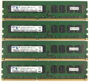 【2GB×4枚セット】SAMSUNG PC3-10600E 計8GB 1R×8 or 2R×8 中古メモリ サーバー用 DDR3 ECC 動作保証【送料無料】