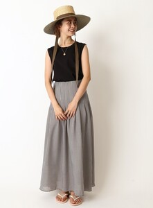 美品★U by Spick&Span チェックタックフレアスカート 定価14,300円 ベージュ柄 春 夏 秋 ユーバイスピック&スパン ロングスカート