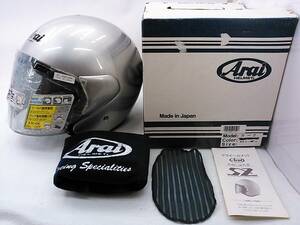 【送料無料】外装美品 Arai アライ SZ シルバー XLサイズ ジェットヘルメット