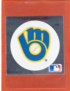 ●1991FLEER ULTRA BASEBALL LOGO STICKERS　ロゴ・ステッカー・カード　ミルウォーキー・ブルワーズ