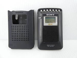 ★☆SONY ワイドFM対応 FM/AMポケットラジオ ICF-SX705V 日本製 動作品 オマケ新品電池付き☆★