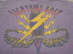 １９８０S Lightning Bolt ライトニングボルトTシャツ オールドサーフ オールドスケート ジェリーロペスGERRY LOPEZ MARK RICHARDS VINTAGE