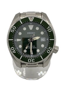 SEIKO◆自動巻腕時計/アナログ/GRN/SLV/6R35-00A0