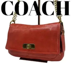 COACH コーチ　3WAY ショルダーバッグ 斜め掛け　ターンロック　チェーン