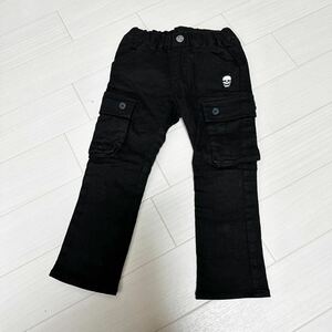 RAD CUSTOM (株べべ) ラッドカスタム ブラック ROCK 長ズボン 黒 パンツ ズボン 男の子 ドクロ スカル ベビー キッズ100