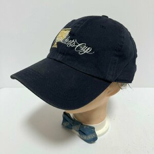 (^w^)b AHEAD VINTAGE classic CUT アヘッド 80s 90s ヴィンテージ GOLF ゴルフ キャップ 帽子 ロゴ 刺繍 ネイビー C0859EE