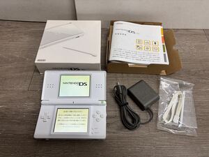 ☆ DSLite ☆ ニンテンドーDS Lite クリスタルホワイト 動作品 本体 タッチペン アダプター 箱 説明書 付属 Nintendo DS GBA 任天堂 3003