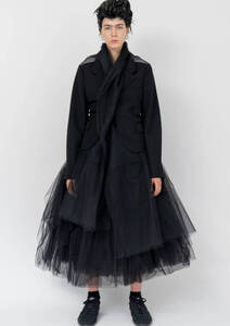 BLACK COMME des GARCONS 22FW チュール ドッキング ジャケット