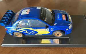 涙目！！SUBARU インプレッサ WRC 1/18 WALES RALLY GB プロドライブ社 アンテナ一本折れ