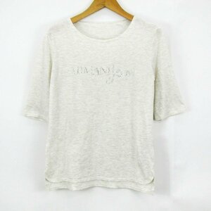 アルマーニ・ジーンズ 半袖Tシャツ ロゴT トップス レディース XSサイズ グレー ARMANI JEANS