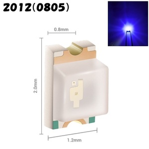 送料無料　２０１２（０８０５）　チップLED　LEDチップ　青　１０個