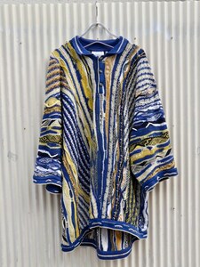 COOGI クージー 4X 4XL ビッグサイズ 3D ニット ポロシャツ ニットポロ 立体ニット