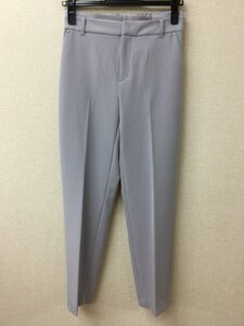 フェルゥ グレーのパンツ センタープレス パープル感のある色 サイズ0