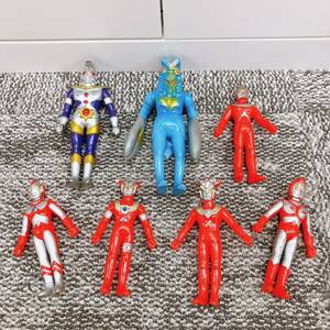 当時物 ウルトラマン ソフビ バンダイ 1983 バルタン星人 1988 ウルトラマン6体 管4593A