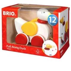 美品 BRIO アヒル 木のおもちゃ ダック プルトイ 木製 北欧 スウェーデン