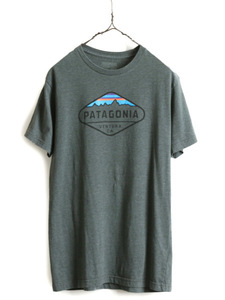 ■ パタゴニア プリント 半袖 Tシャツ メンズ M / 古着 Patagonia アウトドア グラフィック イラスト アート フィッツロイ スリムフィット