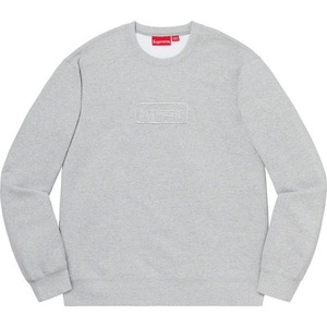 Supreme Cutout Logo Crewneck シュプリーム カットアウト ロゴ クルーネック トレーナー グレー M