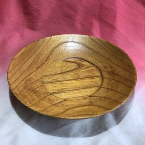 菓子器　木皿　欅無垢　木地木工品　煎茶道具　16.5cm 中古品