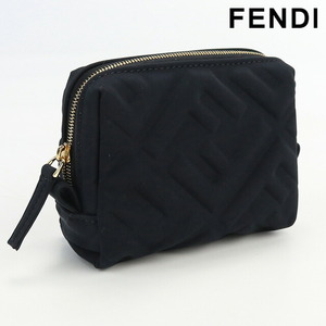 中古 フェンディ ポーチ レディース ブランド FENDI メイクアップポーチ XS ナイロン 8N0179 AHVV ブラック