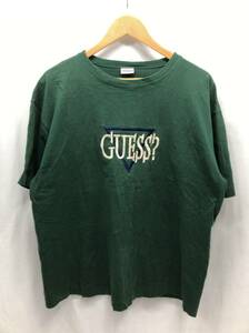 GUESS USA製 半袖 Tシャツ メンズ OSFA フリーサイズ グリーン ゲス 24011902