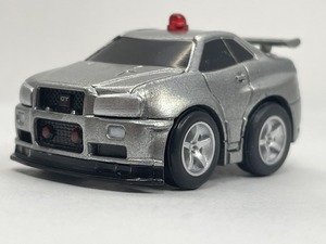 ■★THE POLICE　02　NISSAN　SKYLINE　GT-R（R34）（覆面パトカー）（警察車両/プルバックカー）