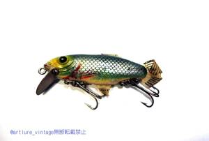 本物のサメ皮　STRIKEE MINNOW NATURAL LURE BAIT オールド珍品希少面白ルアー　VINTAGE LURE （4707-223）USA #OLDLURE #ARTLURE_VINTAGE 