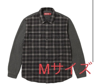 ★美品★ Supreme 23AW Houndstooth Plaid Flannel Shirt 長袖シャツ Mサイズ シュプリーム ネルシャツ