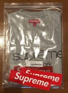 Supreme 23AW CLASSIC LOGO S/S TOP HEATHER GREY / SMALL