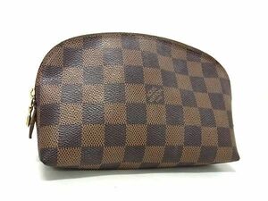 1円 LOUIS VUITTON ルイヴィトン N47516 ダミエ ポシェット コスメティックPM マルチケース 小物入れ レディース ブラウン系 FG0150