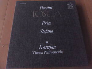 日RCAプレスの初期ビクターステレオ盤2枚組カラヤン・ウィーンフィルのプッチーニ(トスカ)全曲1962年録音プライスを熟達の伊歌手陣が支える