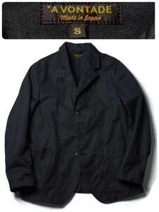 新品VONTADEアボンタージSホスピタルジャケットHospital Jacket40年代40sイギリス軍50sミリタリージャケット カバーオールBLACK黒 ブラック