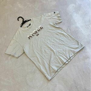 【AIGLE】 エーグル (XS) コットン Tシャツ 半袖 プリント Tシャツ トップス