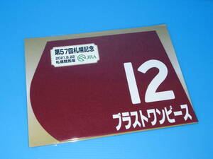 匿名送料無料 ★第57回 札幌記念 GⅡ 出走馬 ブラストワンピース ミニゼッケン 18×25センチ ☆JRA 札幌競馬場 限定販売★2021.8.22 即決！