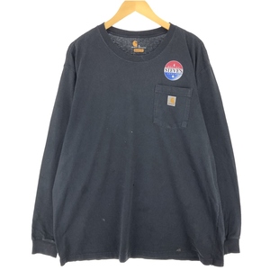 古着 カーハート Carhartt ORIGINAL FIT バックプリント ロングTシャツ ロンT メンズXL相当 /eaa430943