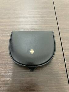 B　0368　C-2　AH　Cartier カルティエ パシャ レザー コインケース コインパース 小銭入れ メンズ レディース ブラック系 