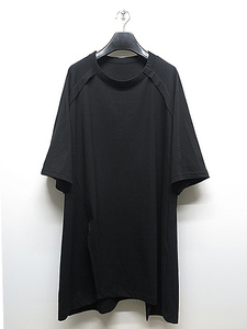 Ground Y・グラウンドワイ/30/- COTTON JERSEY RAGLAN SLEEVE T-SHIRT/BLK・3