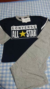 ♪0930☆未使用・保管品☆CONVERSE☆長袖Tシャツパジャマ　紺130②