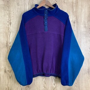 90s vintage LANDS END 3色切り替えフリースジャケット ランズエンド 90年代 ビンテージ ヴィンテージ アウトドア アメカジ 古着 e23111703