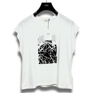 未使用 CELINE by Hedi Slimane × Christian Marclay セリーヌ × クリスチャン・マークレー KABLOOSH キモノスリーブ プリント Tシャツ M