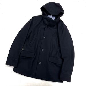 1647◎ BEAUTY&YOUTH UNITED ARROWS ユナイテッドアローズ トップス ウール コート シングル フルボタン ブラック メンズL