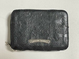 未使用品 マリブ店購入レシート付属 CHROME HEARTS クロムハーツ WALLET BABY BNKROBBER CEM ウォレット ベビーバンクローバー セメタリー