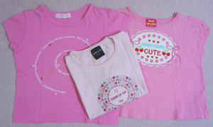 ★☆ 女の子 ☆ サイズ：１００ ☆ COMME CA ISM 他 ☆ Tシャツ ☆ 計３点 ☆ used ☆★