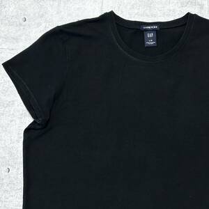 GAP STRETCH Tシャツ ブラック 無地 シンプル ギャップ ストレッチ　　半袖 ショートスリーブ クルーネック ボディフィット 早3977