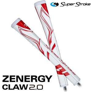 (日本正規品) スーパーストローク パター用ゴルフグリップ ゼナジークロー2.0 ZENERGY CLAW2.0 パターグリップ ホワイトレッド