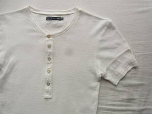 RALPH LAUREN ラルフローレン　コットンワッフル素材　ヘンリーネックTシャツ　サイズ L ホワイト