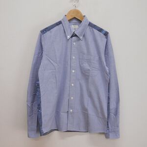 uniform experiment ユニフォームエクスペリメント UE-140005 CAMOUFLAGE BACK PANEL B.D SHIRT カモ 迷彩 切替 長袖シャツ BD 3 10117694