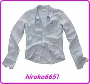 ☆061☆新品☆ アバクロ 長袖シャツ ボタンダウン☆ガールズ kids XL (BL) ウーマン M L ☆abercrombie & Fitch☆A&F